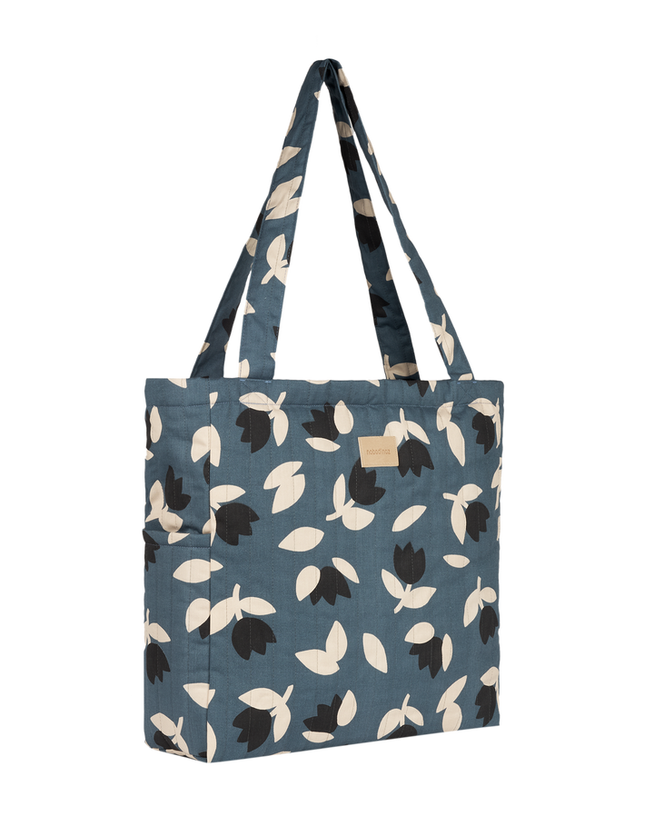 Nobodinoz - Hyde Park Tote Bag - Blue Black Tulips - Mabel & Fox