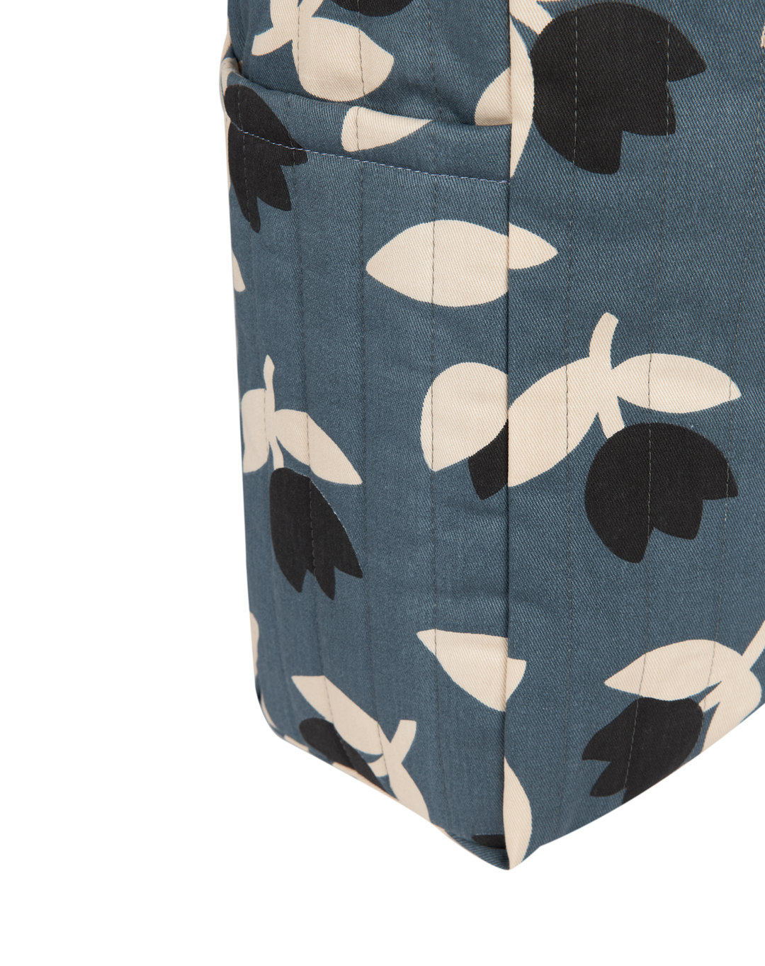 Nobodinoz - Hyde Park Tote Bag - Blue Black Tulips - Mabel & Fox