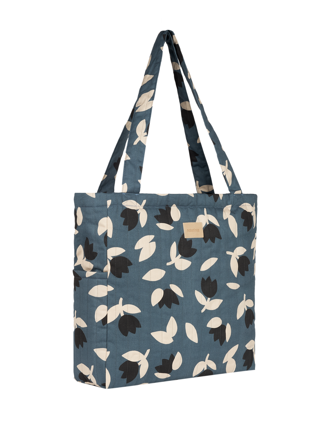 Nobodinoz - Hyde Park Tote Bag - Blue Black Tulips - Mabel & Fox
