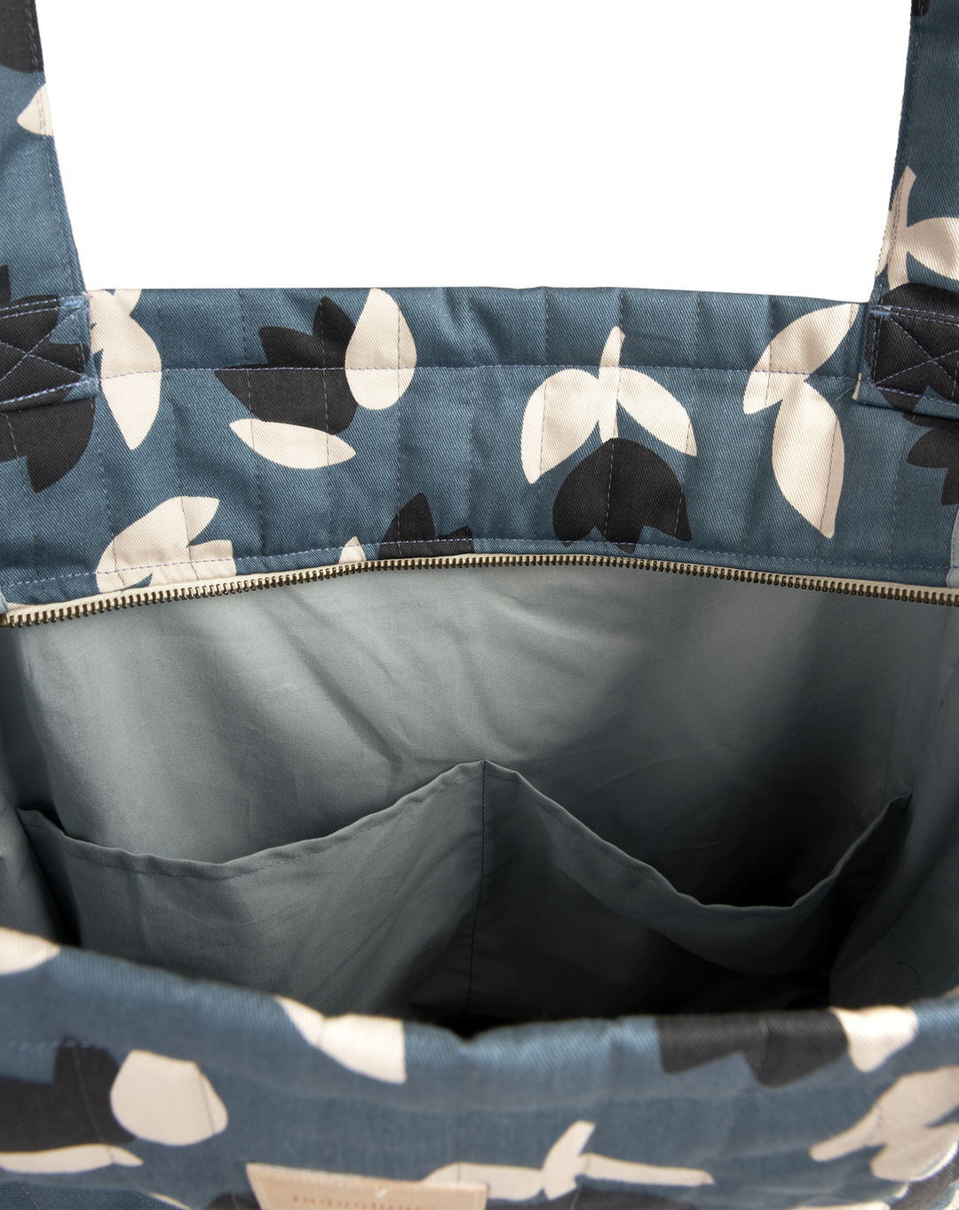 Nobodinoz - Hyde Park Tote Bag - Blue Black Tulips - Mabel & Fox