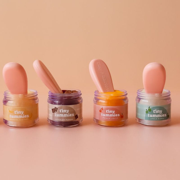 Tiny Harlow - Tiny Tummies - Jar & Spoon Set - Peach Jelly - Mabel & Fox