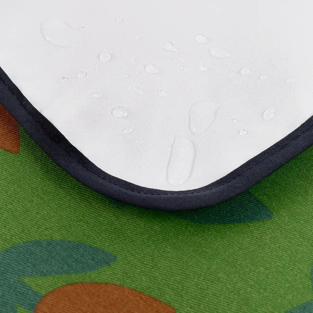Nobodinoz- Hyde Park Waterproof Changing Pad - Green Tulips - Mabel & Fox