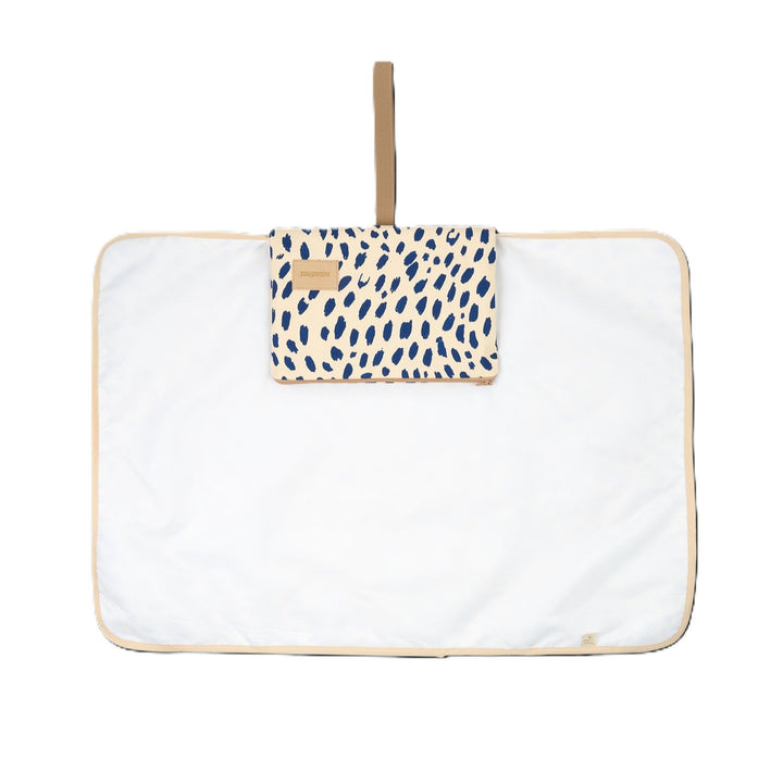 Nobodinoz-Hyde Park Waterproof Changing Pad - Leonie Blue - Mabel & Fox
