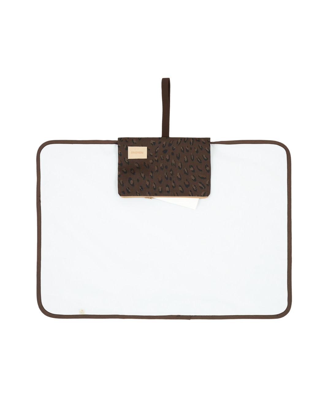 Nobodinoz-Hyde Park Waterproof Changing Pad- Leonie Brown - Mabel & Fox