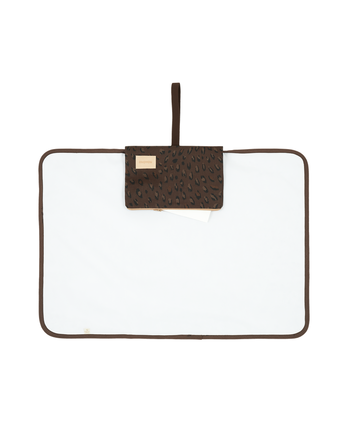 Nobodinoz-Hyde Park Waterproof Changing Pad- Leonie Brown - Mabel & Fox