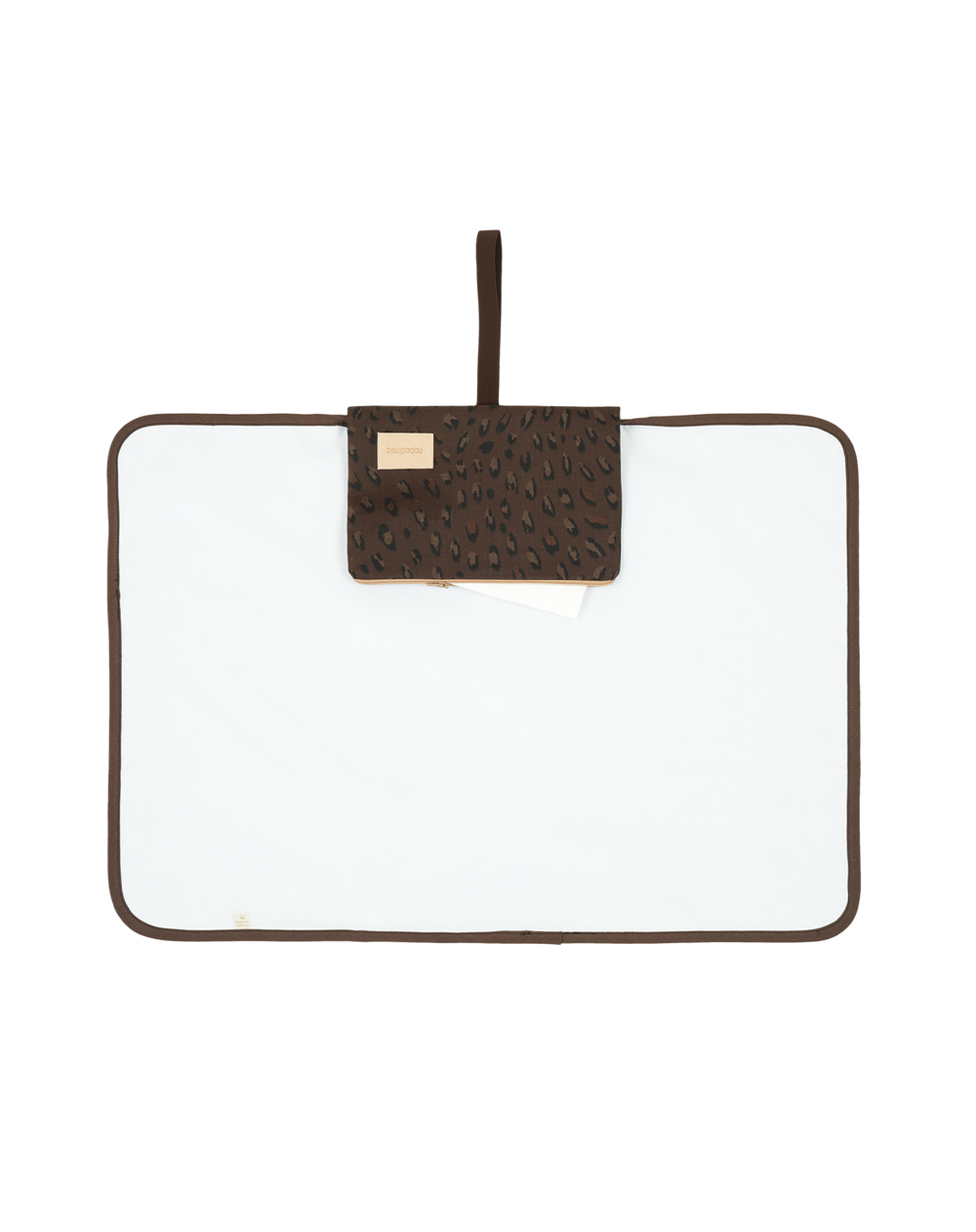 Nobodinoz-Hyde Park Waterproof Changing Pad- Leonie Brown - Mabel & Fox