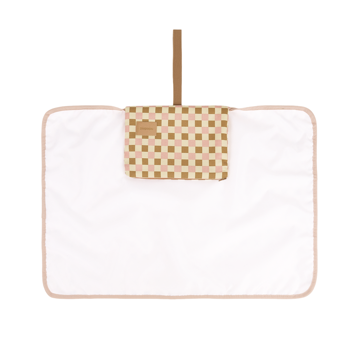 Nobodinoz- Hyde Park Waterproof Changing Pad - Yellow Pink Mosaic - Mabel & Fox