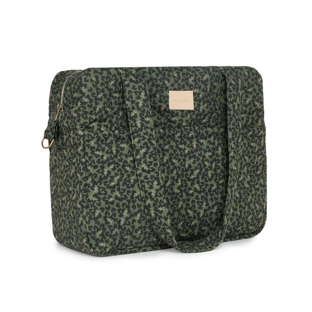 Nobodinoz- Hyde Park Waterproof Stroller Bag - Forest Yumiko - Mabel & Fox