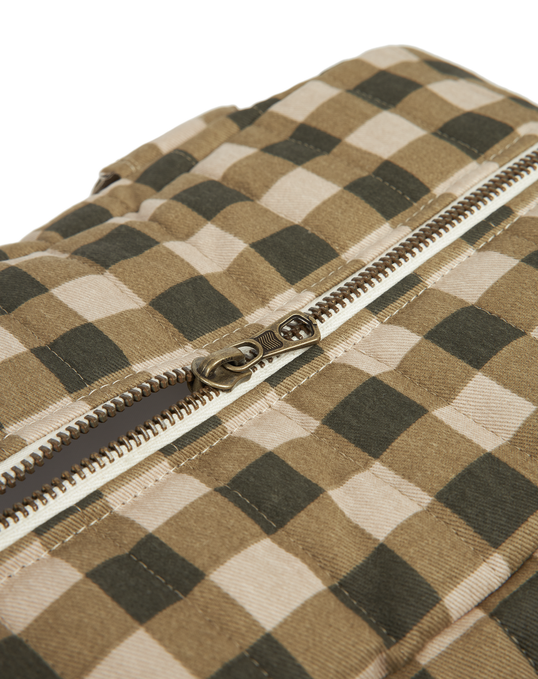 Nobodinoz- Hyde Park Waterproof Stroller Bag- Green Checks - Mabel & Fox