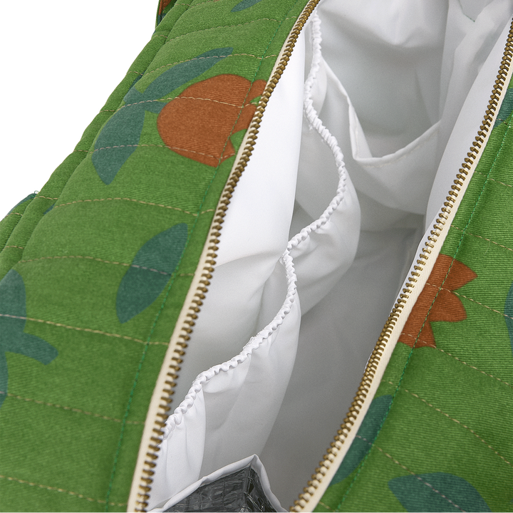 Nobodinoz - Hyde Park Waterproof Stroller Bag - Green Tulip - Mabel & Fox