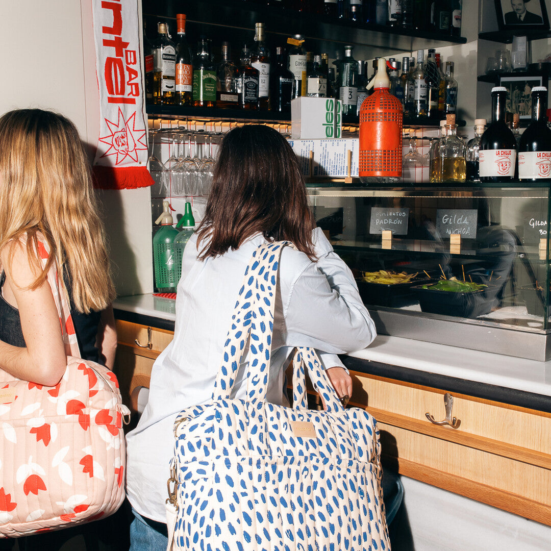 Nobodinoz- Hyde Park Waterproof Stroller Bag - Leonie Blue - Mabel & Fox