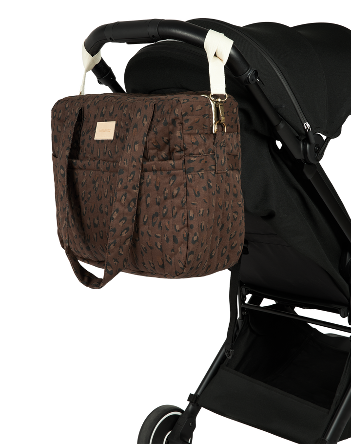 Nobodinoz- Hyde Park Waterproof Stroller Bag- Leonie Brown - Mabel & Fox