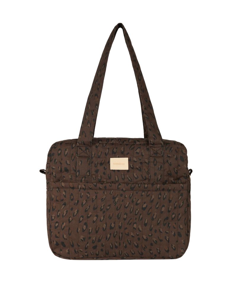 Nobodinoz- Hyde Park Waterproof Stroller Bag- Leonie Brown - Mabel & Fox