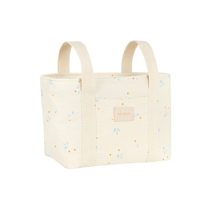 Nobodinoz - Opera Waterproof Stroller Organiser - Orange Cherries - Mabel & Fox