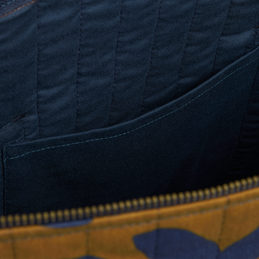 Nobodinoz - Paris-Tokyo Daily Tote Bag - Blue Leaves - Mabel & Fox