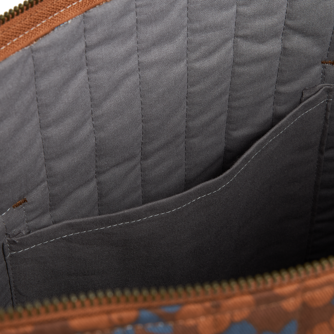 Nobodinoz - Paris-Tokyo Daily Tote Bag - Maroon Poppies - Mabel & Fox