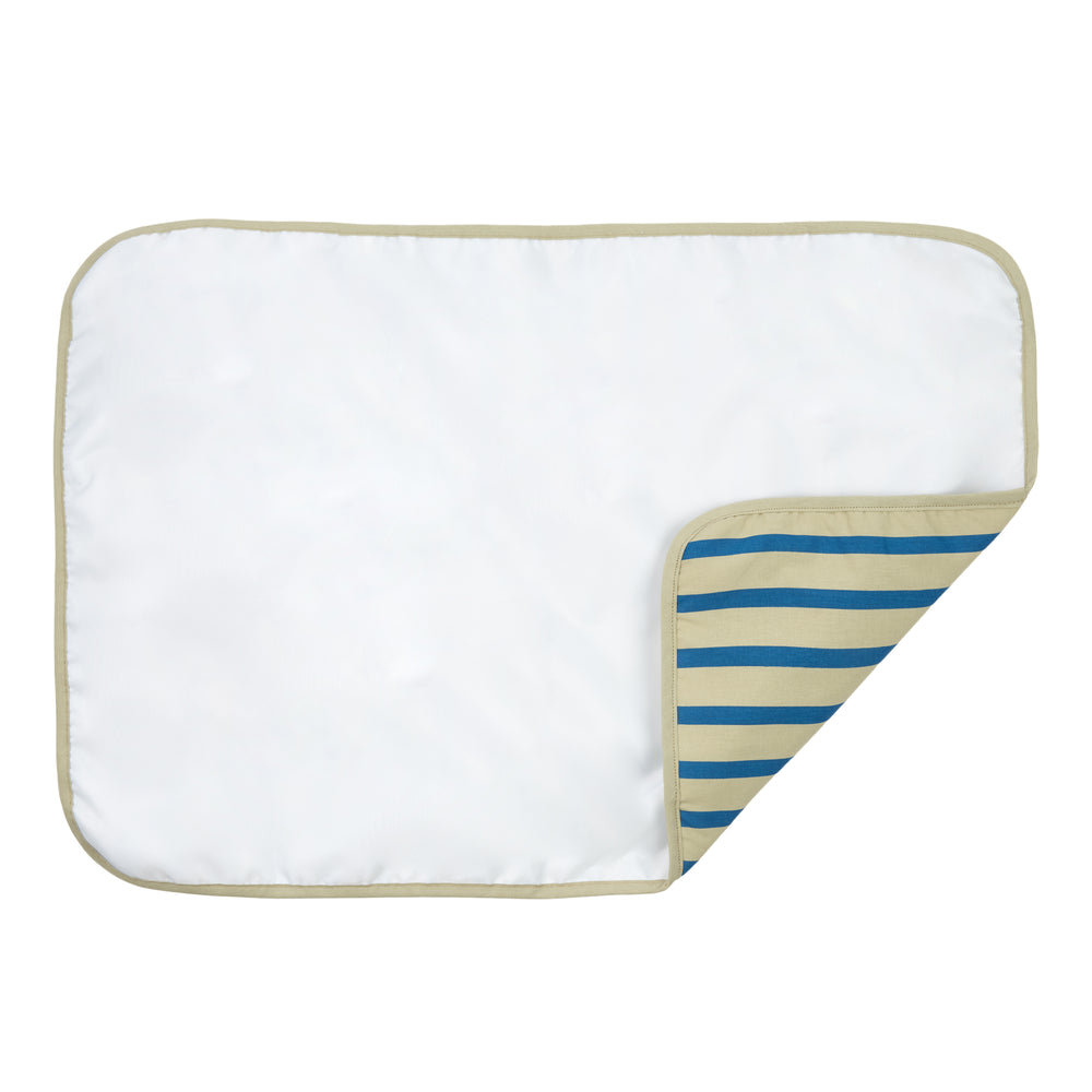 Nobodinoz-Stories Changing Pad Limited Edition - Green Blue Stripes - Mabel & Fox