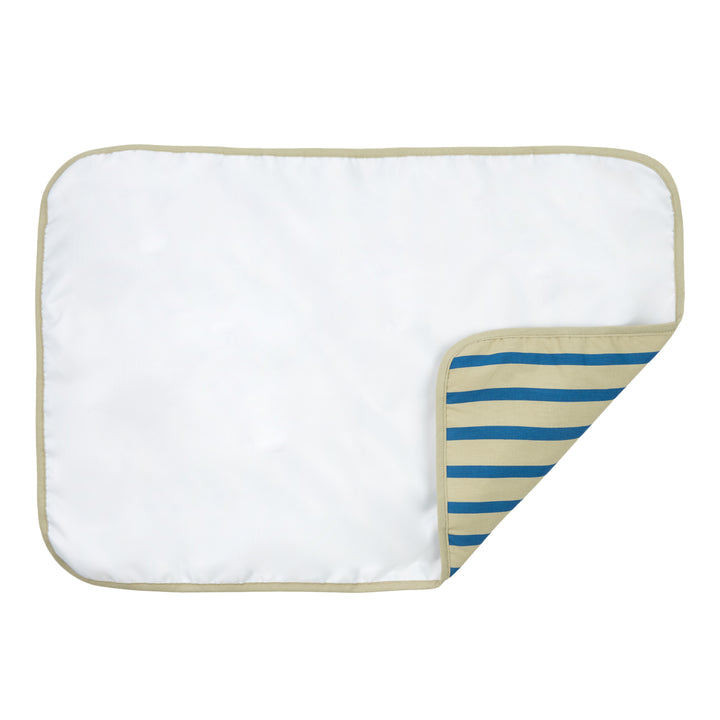 Nobodinoz-Stories Changing Pad Limited Edition - Green Blue Stripes - Mabel & Fox