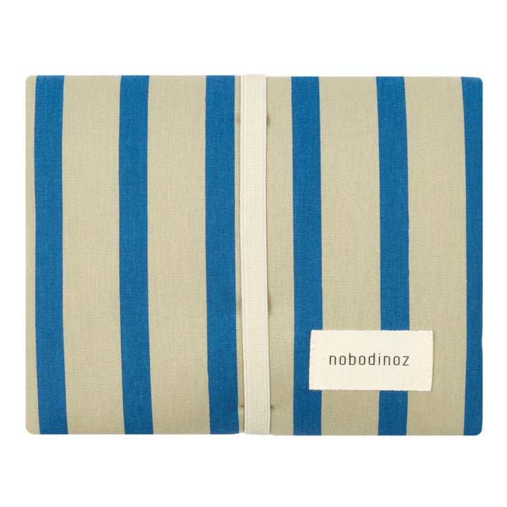 Nobodinoz-Stories Changing Pad Limited Edition - Green Blue Stripes - Mabel & Fox