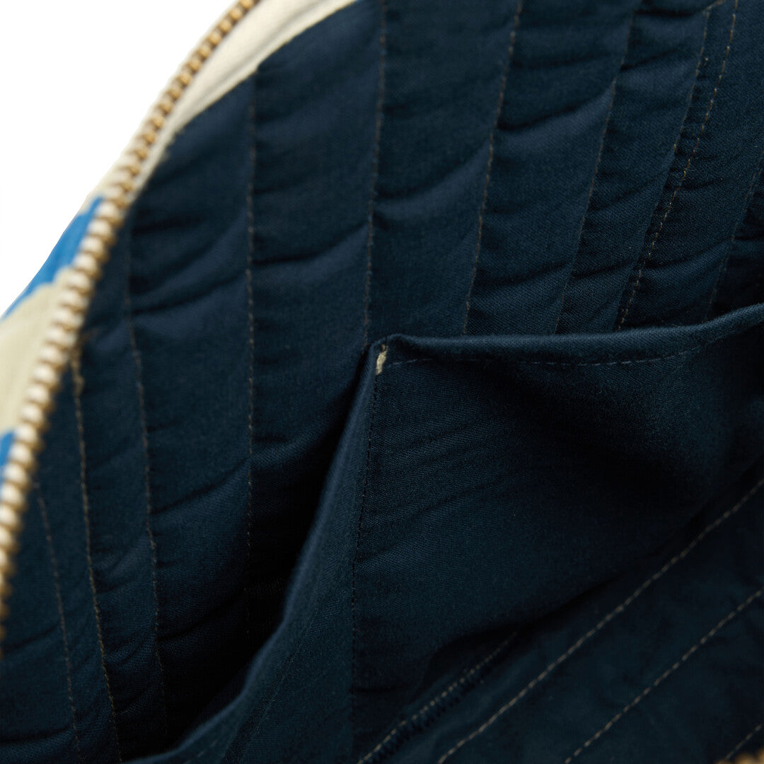 Nobodinoz - Stories Limited Edition Stroller Organiser - Green Blue Stripes - Mabel & Fox