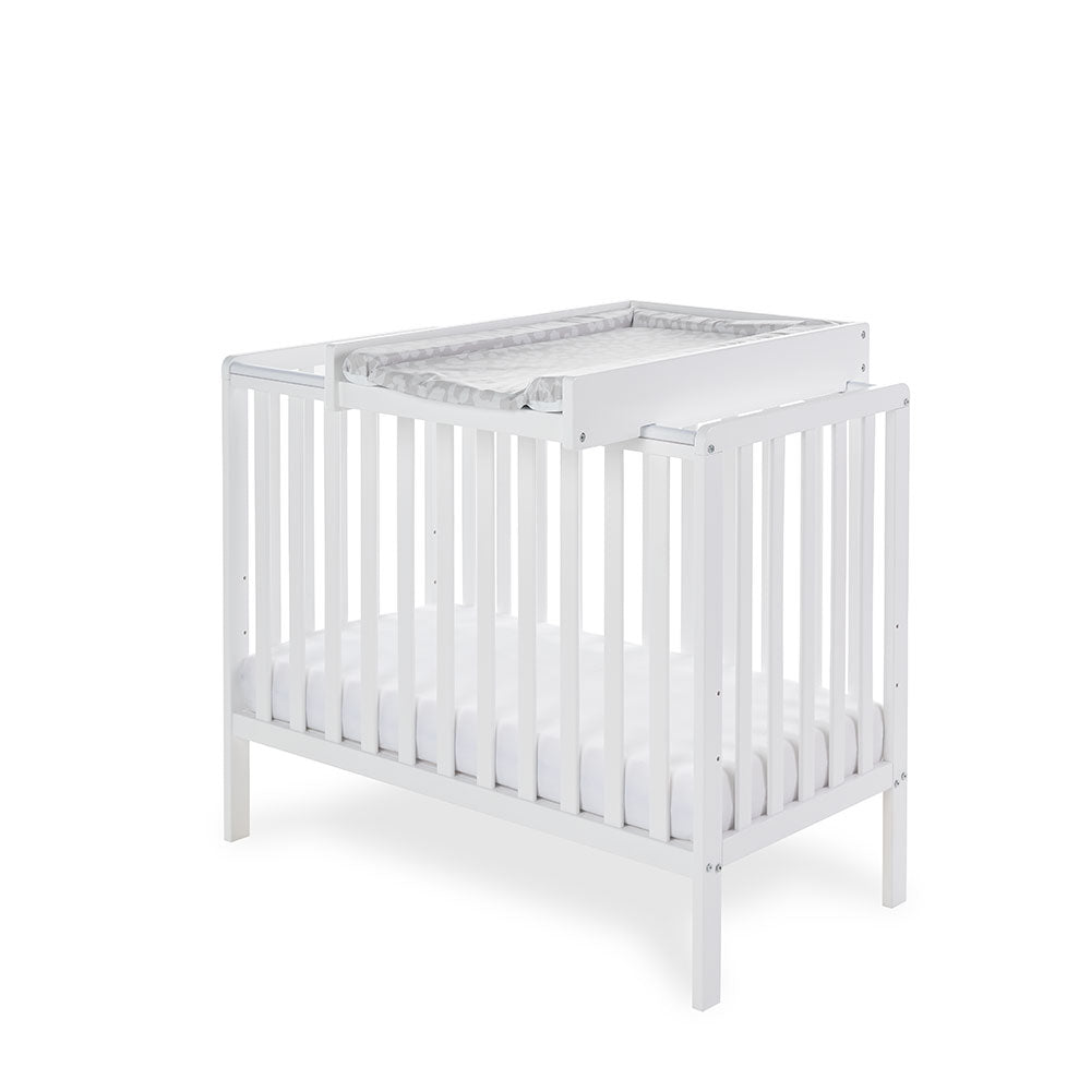 OBaby - Bantam Space Saver Cot & Cot Top Changer - White - Mabel & Fox