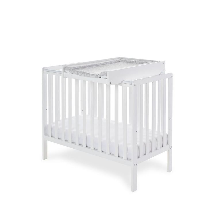 OBaby - Bantam Space Saver Cot & Cot Top Changer - White - Mabel & Fox