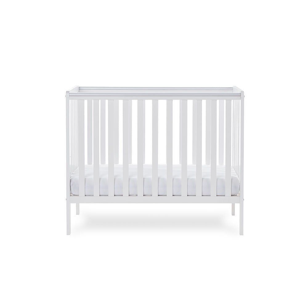 OBaby - Bantam Space Saver Cot & Cot Top Changer - White - Mabel & Fox