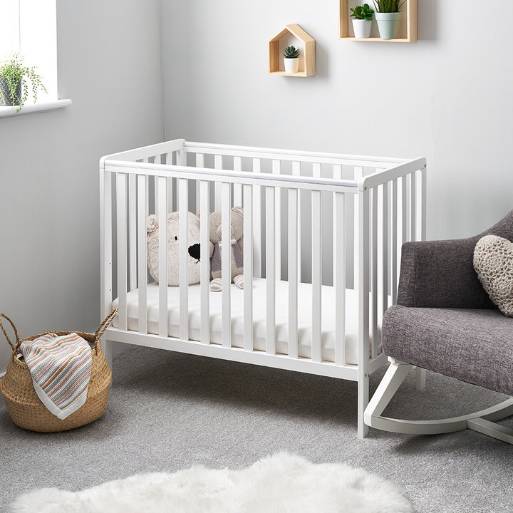 OBaby - Bantam Space Saver Cot - White - Mabel & Fox