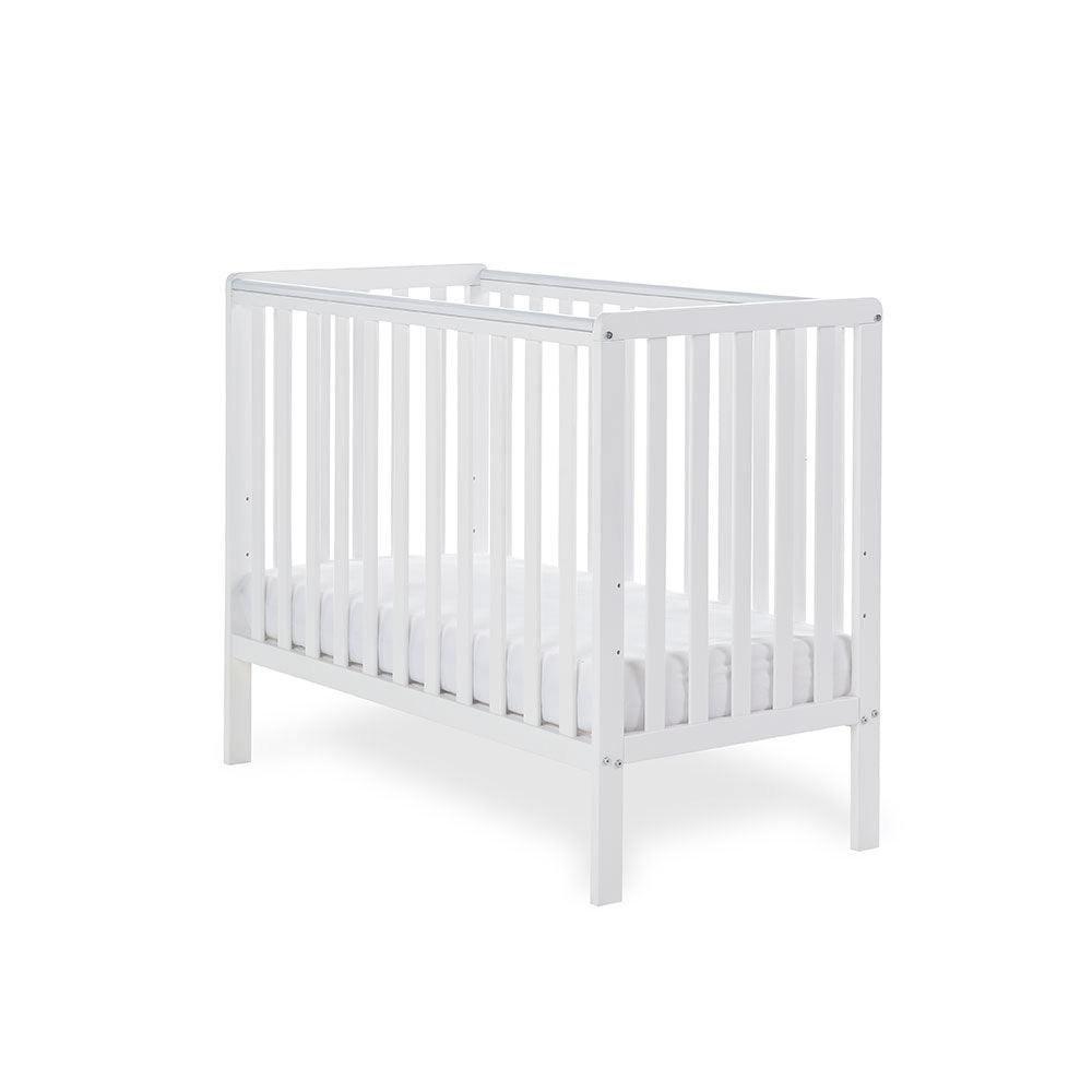 OBaby - Bantam Space Saver Cot - White - Mabel & Fox
