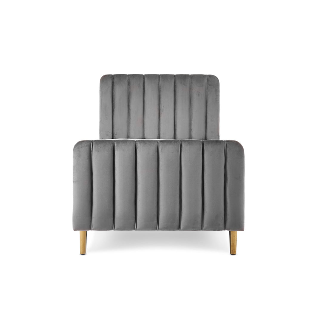 OBaby - Gatsby Velvet Single Bed - Grey - Mabel & Fox