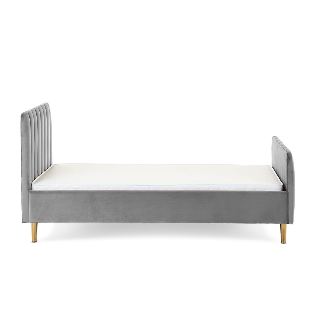 OBaby - Gatsby Velvet Single Bed - Grey - Mabel & Fox
