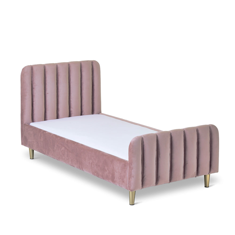 OBaby - Gatsby Velvet Toddler Bed - Pink - Mabel & Fox
