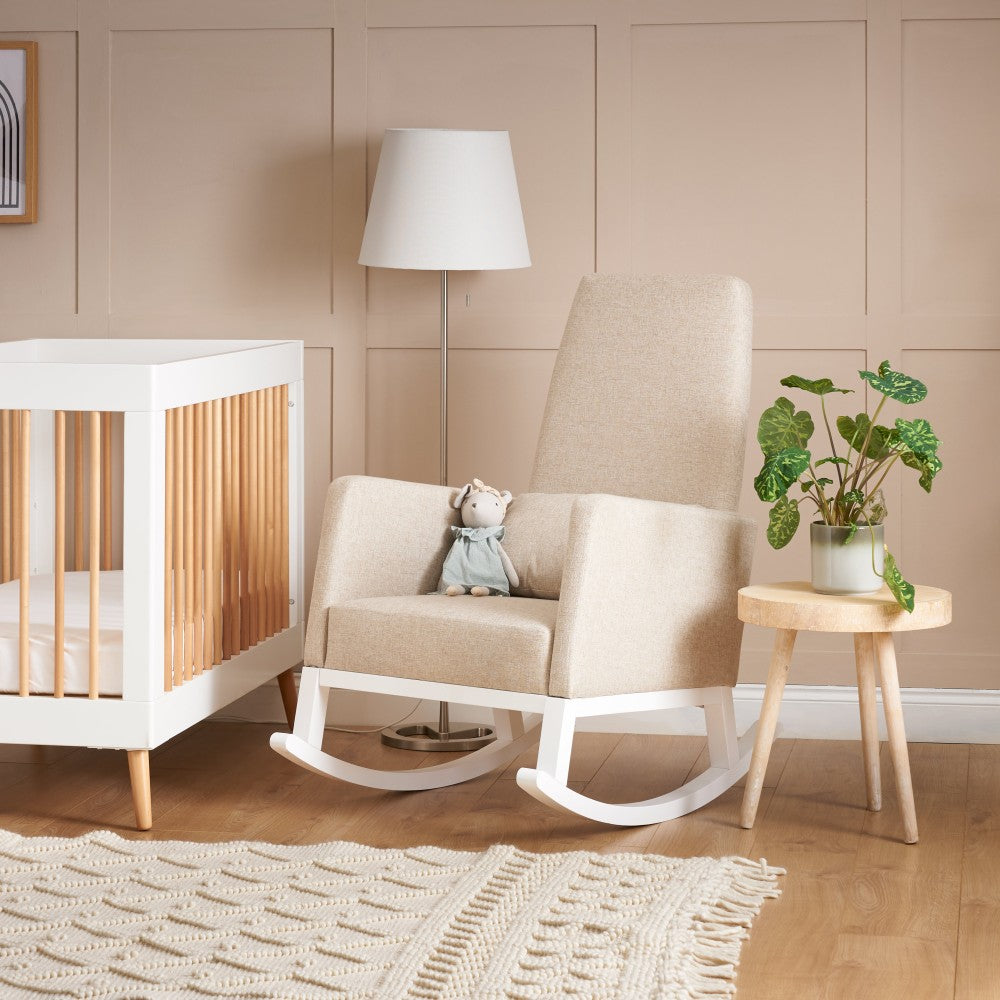 OBaby - High Back Rocking Chair - Oatmeal - Mabel & Fox