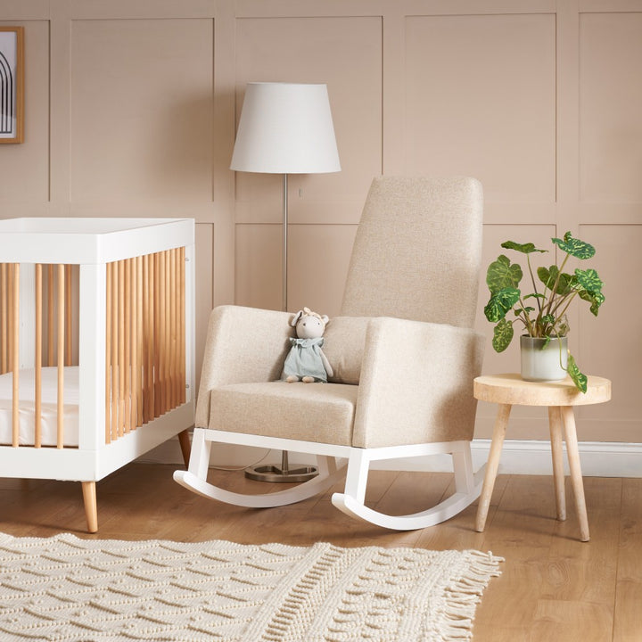 OBaby - High Back Rocking Chair - Oatmeal - Mabel & Fox