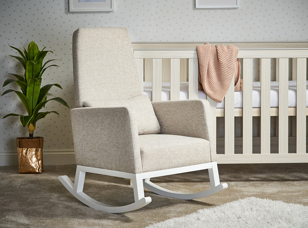 OBaby - High Back Rocking Chair - Oatmeal - Mabel & Fox