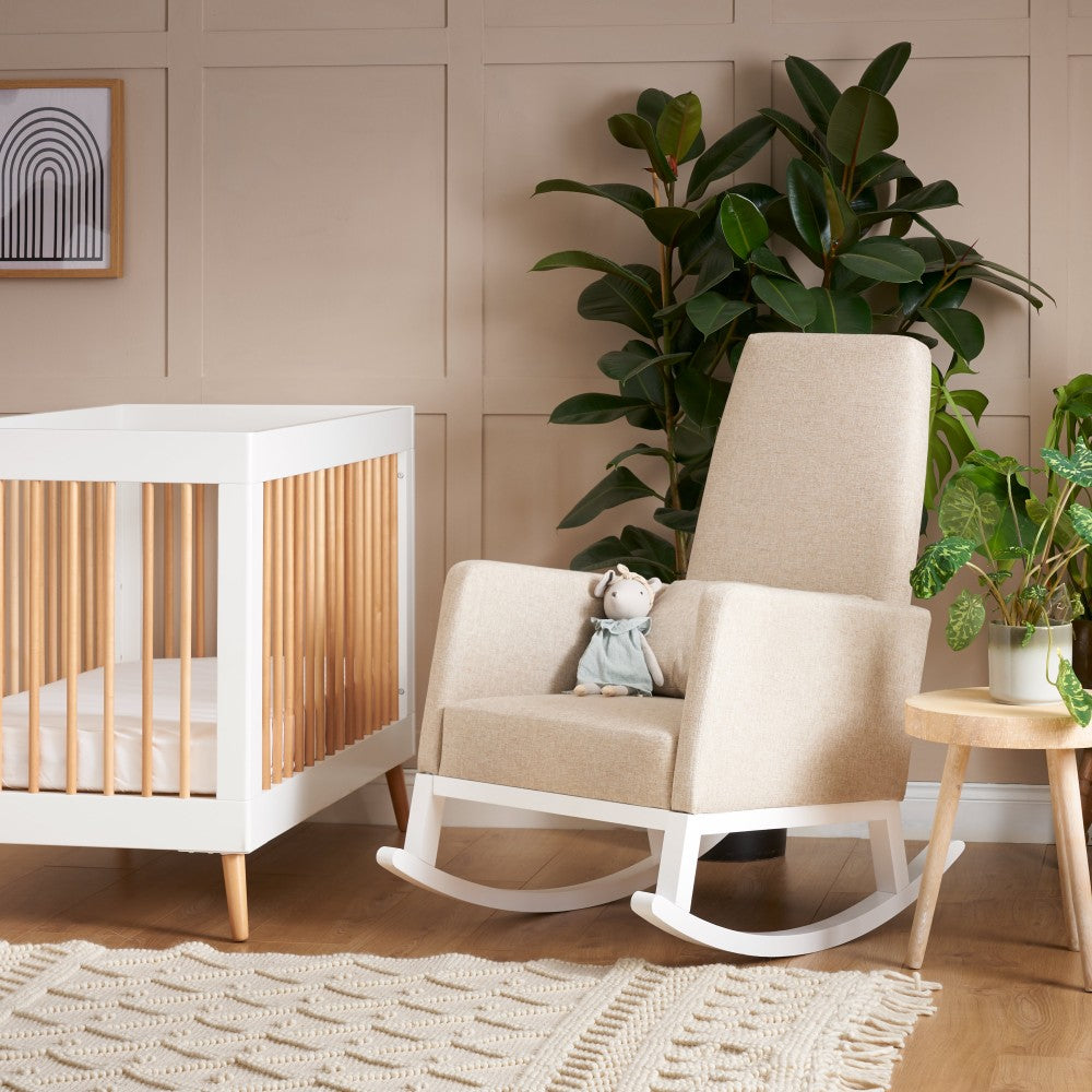 OBaby - High Back Rocking Chair - Oatmeal - Mabel & Fox