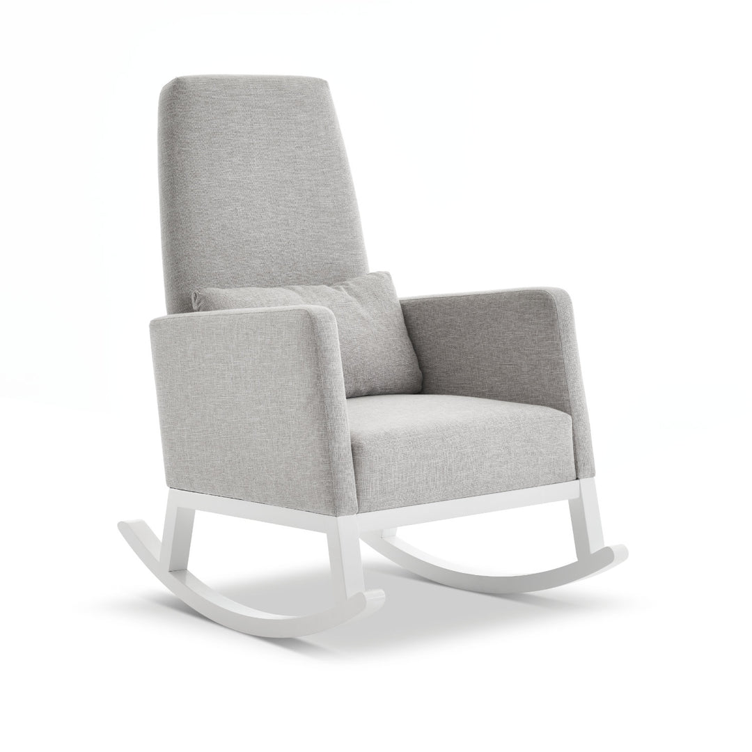 OBaby - High Back Rocking Chair - Silver / Stone - Mabel & Fox