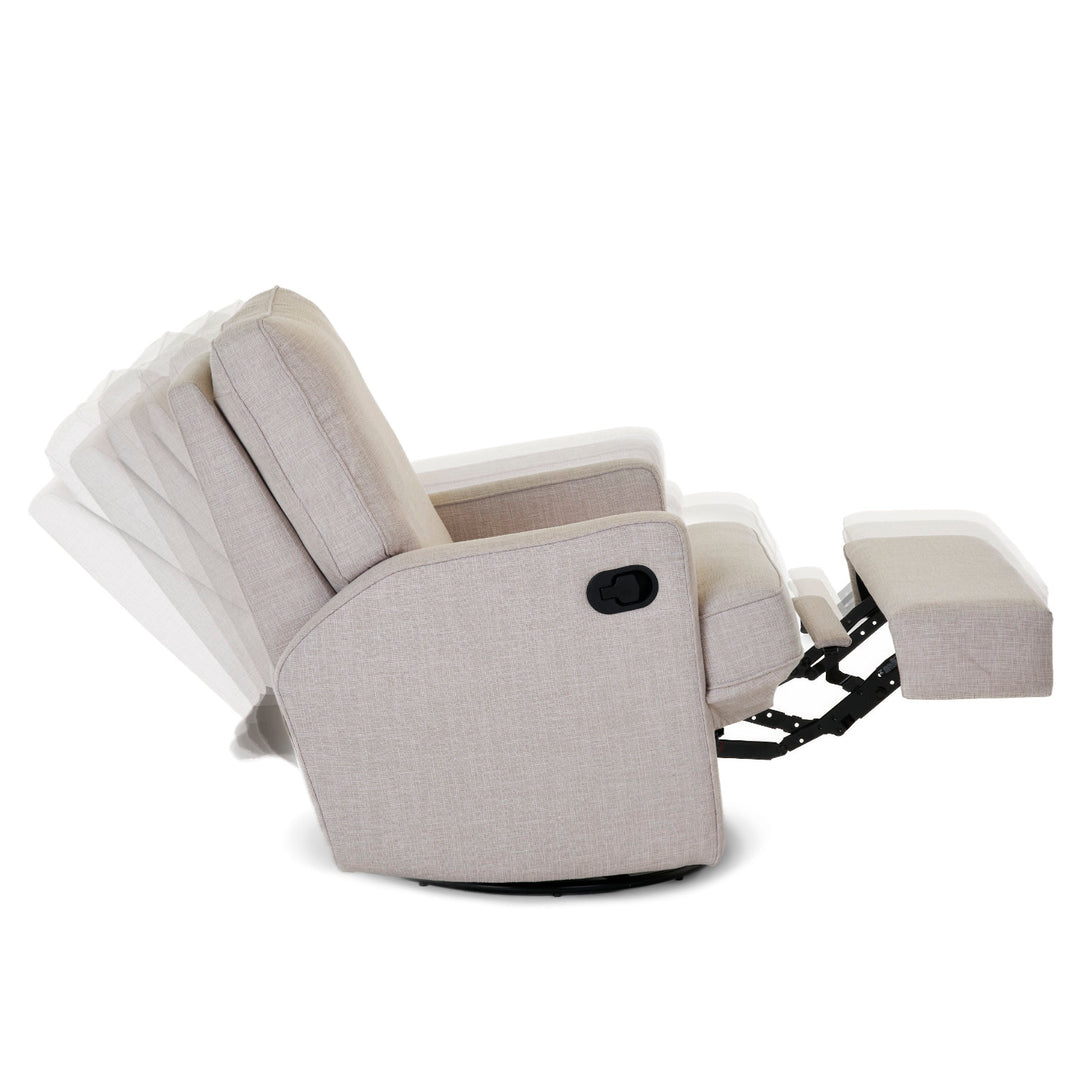 OBaby - Madison Swivel Glider Recliner Chair - Oatmeal - Mabel & Fox
