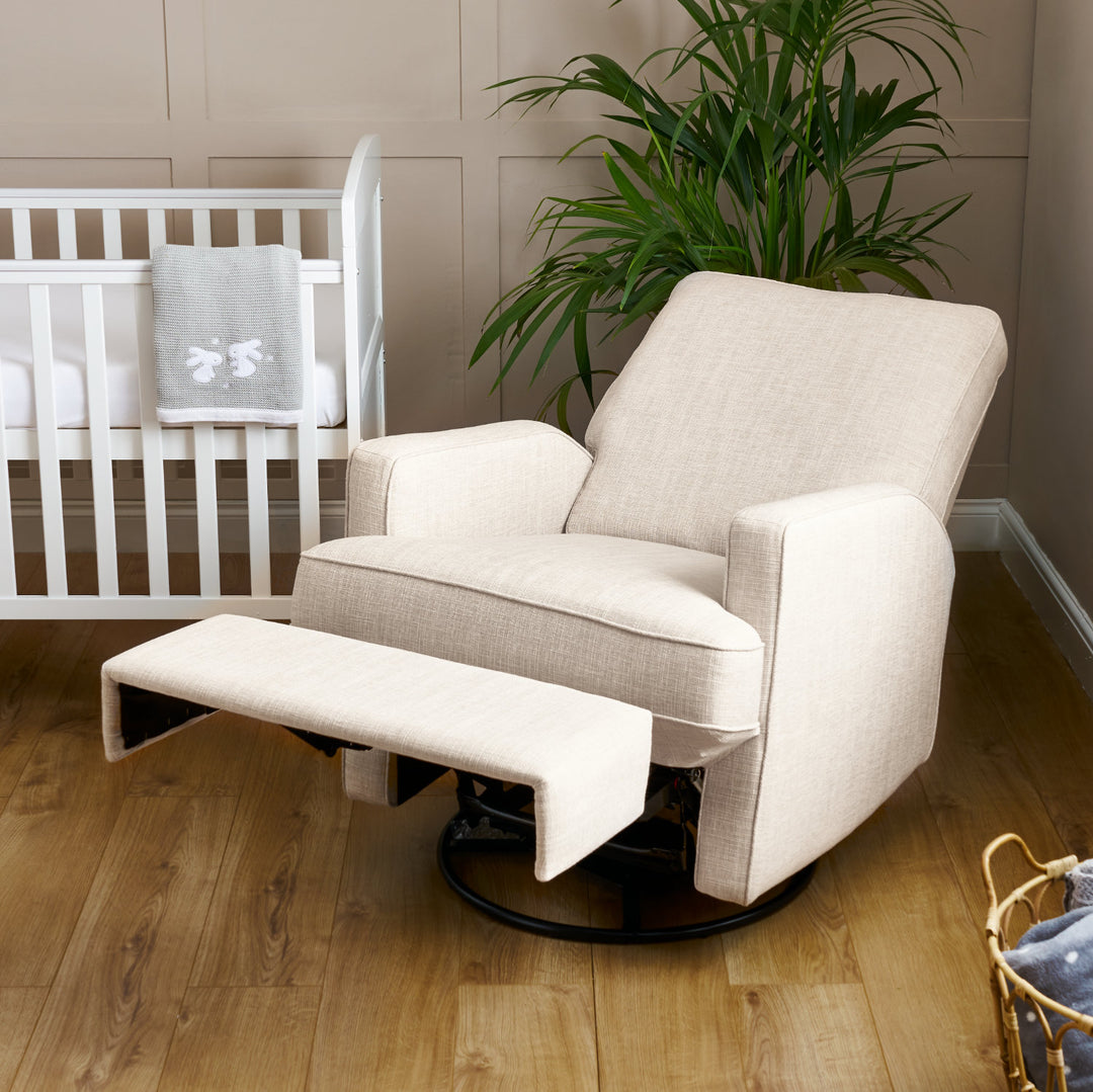 OBaby - Madison Swivel Glider Recliner Chair - Oatmeal - Mabel & Fox