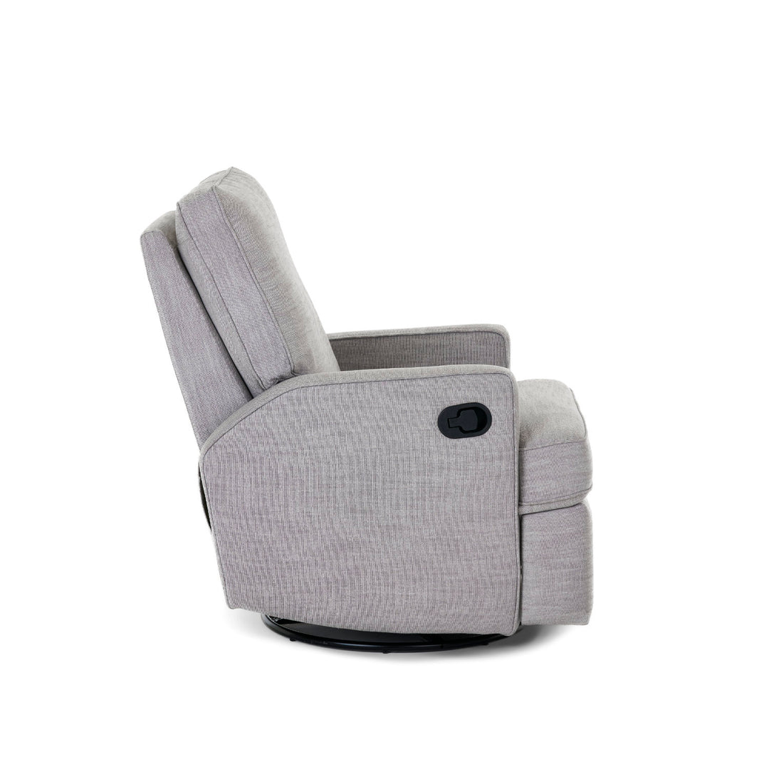 OBaby - Madison Swivel Glider Recliner Chair - Pebble - Mabel & Fox