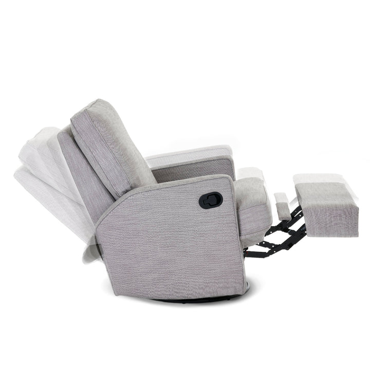 OBaby - Madison Swivel Glider Recliner Chair - Pebble - Mabel & Fox