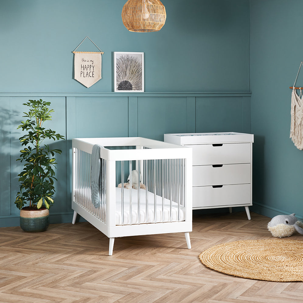 OBaby - Maya 2 Piece Room Set - White with Acrylic - Mabel & Fox
