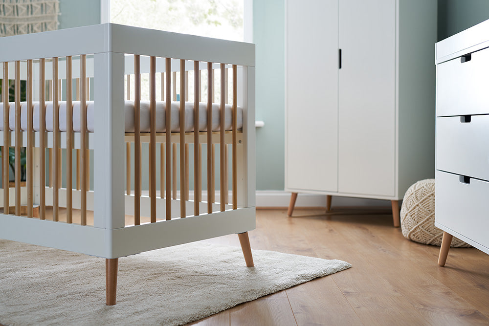 OBaby - Maya 3 Piece Room Set - White with Natural - Mabel & Fox