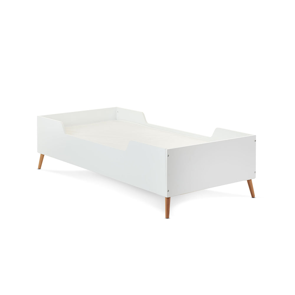 OBaby - Maya Single Bed - White with Natural - Mabel & Fox