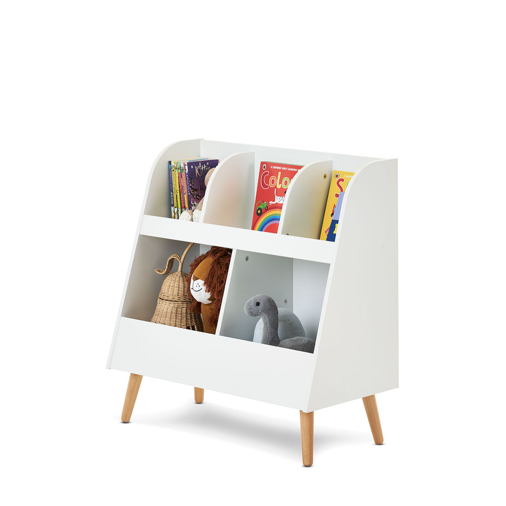 OBaby - Maya Toy Storage - White with Natural - Mabel & Fox