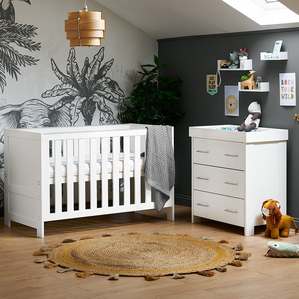 OBaby - Nika 2 Piece Room Set - White Wash - Mabel & Fox