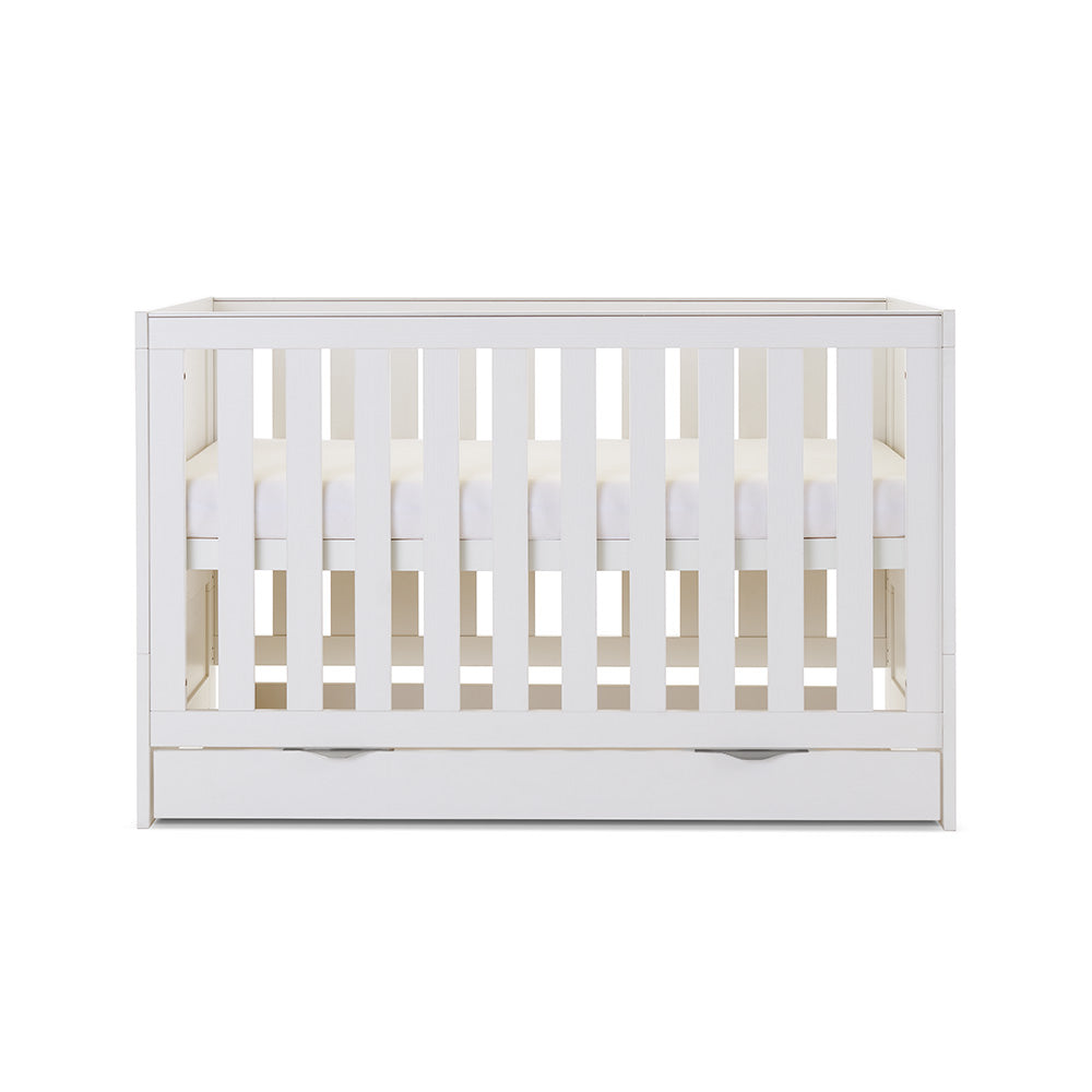 OBaby - Nika 3 Piece Room Set & Underdrawer - White Wash - Mabel & Fox