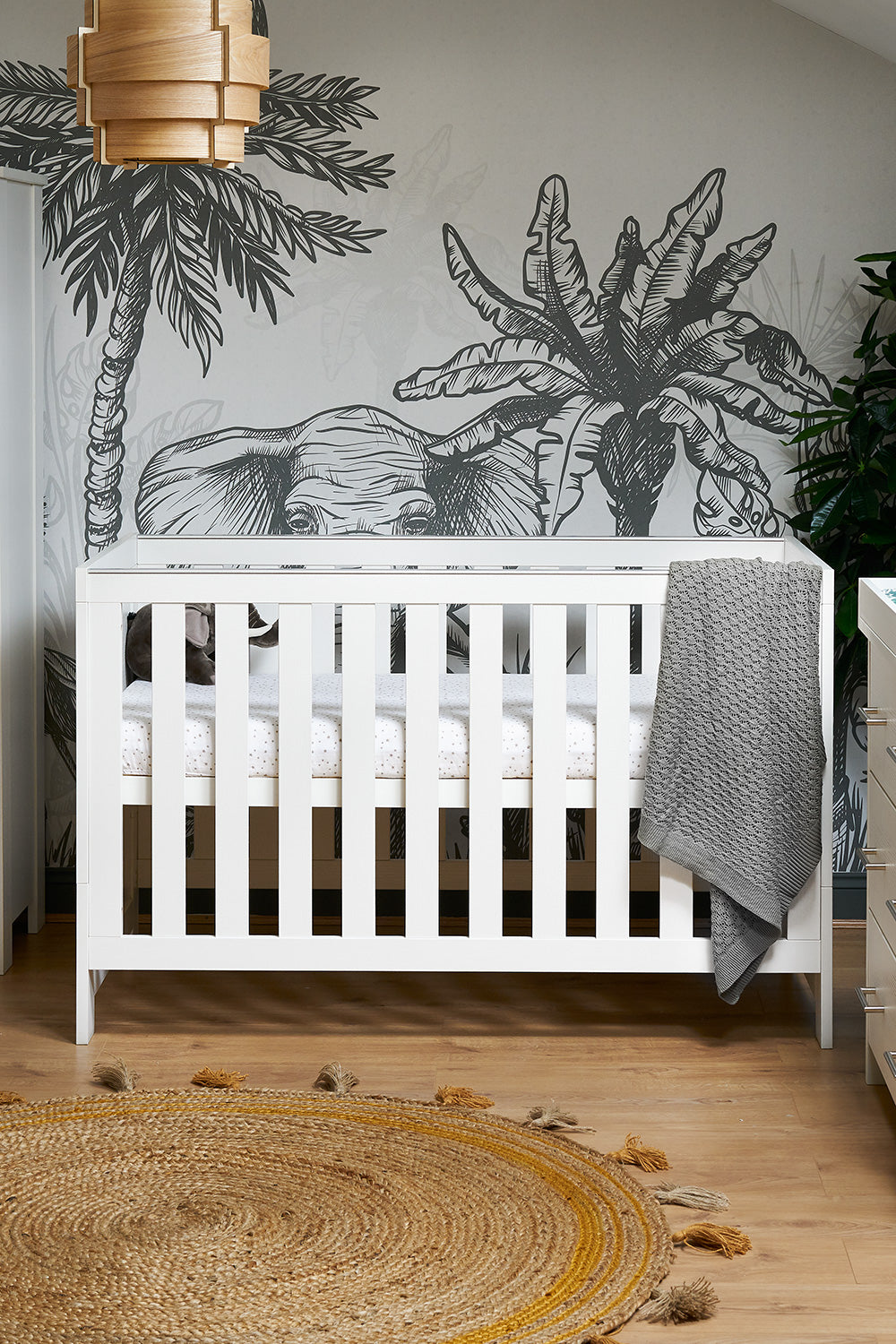 OBaby - Nika Cot Bed - White Wash - Mabel & Fox