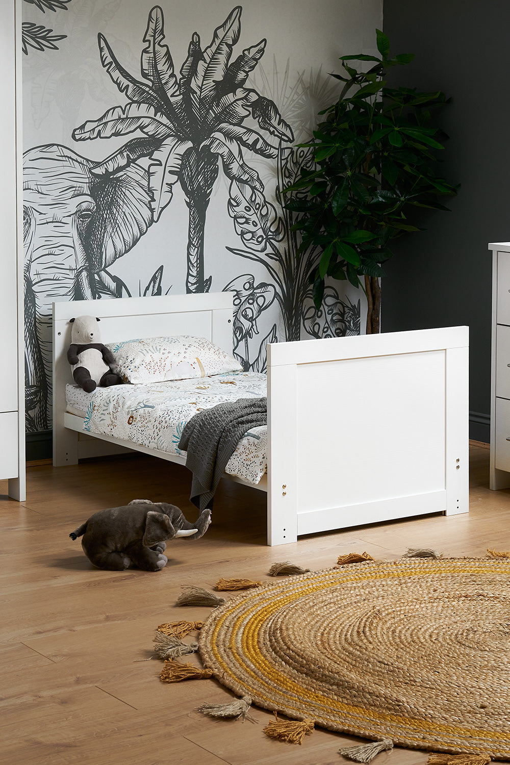 OBaby - Nika Cot Bed - White Wash - Mabel & Fox