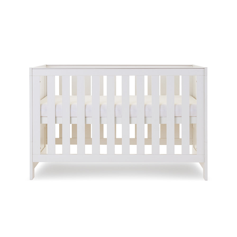 OBaby - Nika Cot Bed - White Wash - Mabel & Fox